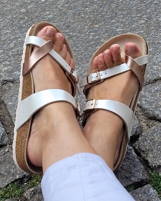 BIRKENSTOCK Mayari Electric Metallic Pearl Copper normale Weite Damen