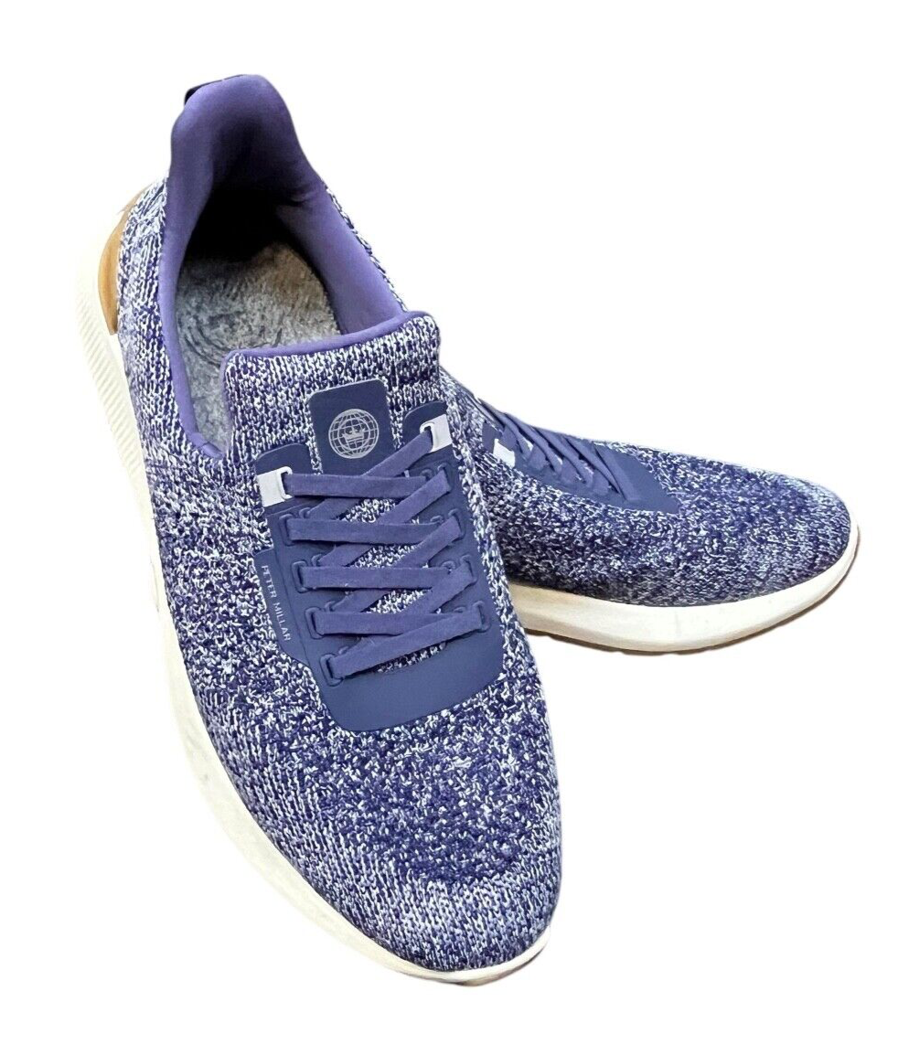 $175 Peter Millar Hyperlight Apollo Sneaker Men`s Size 8 Blue Knit Comfort Peter Millar Hyperlight Apollo Men main image 4