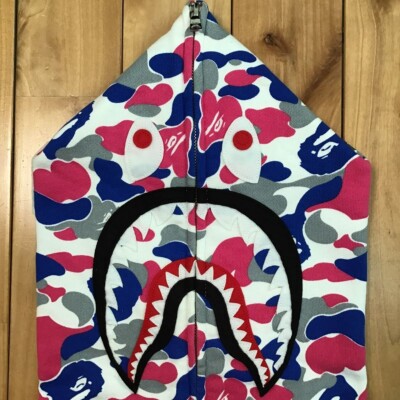 BAPE Niigata city camo Shark full zip hoodie NIGO A Bathing
