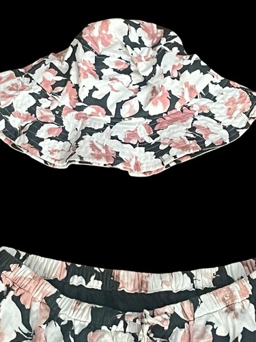 Abercrombie & Fitch High Leg Cheeky Floral Bikini •L•Bucket Hat Linen Skirt 4 Pc - Picture 5 of 14