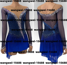 Abito pattinaggio figure ghiaccio nuovo, vestito pattinaggio figurativo per competizione B2344