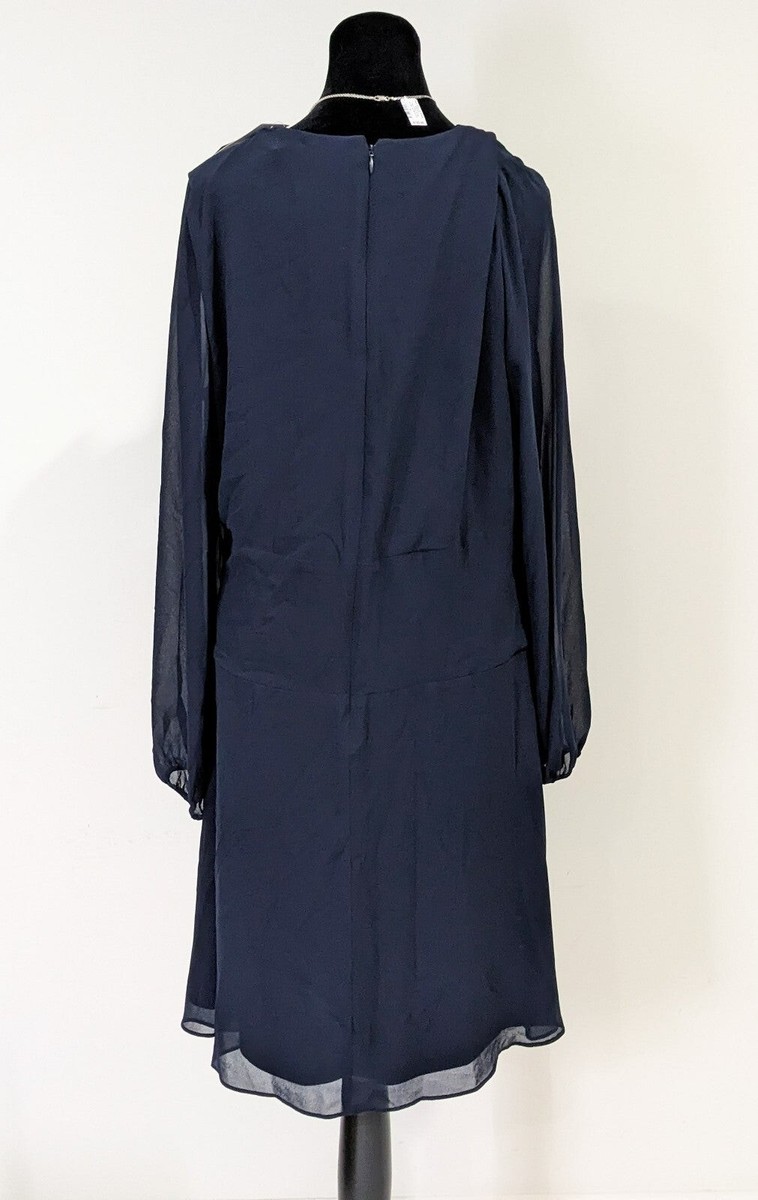 ワンピース LAUREN RALPH LAUREN Woman Dress Navy 253957437 410 NWT Lauren Ralph Lauren Women's Navy Dress Size 4 (MSRP $145