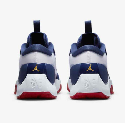 NIKE JORDAN ZOOM SEPARATE MIDNIGHT NAVY WHITE UNIVERSITY RED GOLD SIZE 12.5 Nike Air Jordan Zoom Separate Olympic Navy White Red Gold  main image 4