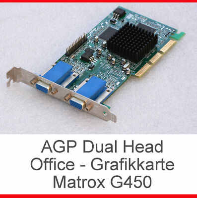 PASSIVGEKÜHLTE DUAL HEAD 3D GRAFIKKARTE F.2 MONITORE MATROX MGA G45 32MB RAM G20