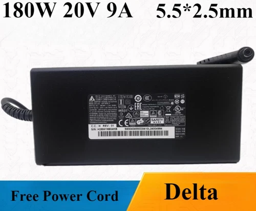 Genuine Delta 180W 20V 9A Adapter ADP-180TB H for MSI 5.5*2.5mm Laptop Charger  - Bild 1 von 3