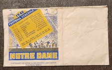 1940 Notre Dame Football Schedule Mailing Envelope Vintage