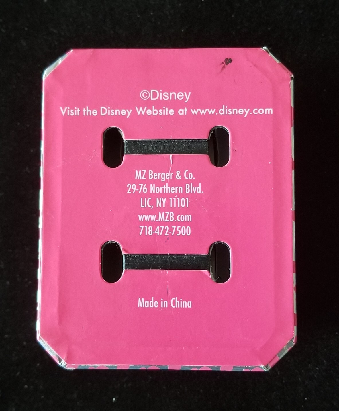 Sanrio Disney MZB Watch Silver Tone Crystal Bezel Pink Faux Leather Band 5.5"-7"