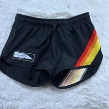 Sunshine Volleyball Club Shorts Black Youth Size M - Black / Red Orange / Yellow