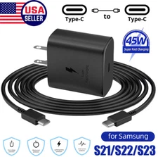 45W Super Fast Charging Type C Wall Charger+Cable For Samsung Galaxy S25 S24 S23