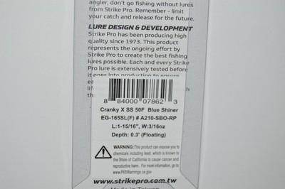 Leurre Strike Pro Cranky X SS 75F – Flottant, Grade Tournoi, Pour Brochet Et Bass