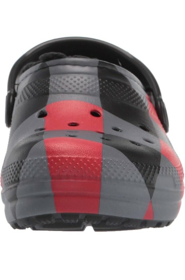 Crocs Classic Lined Plaid Clog Plaid Crocs Black And White New