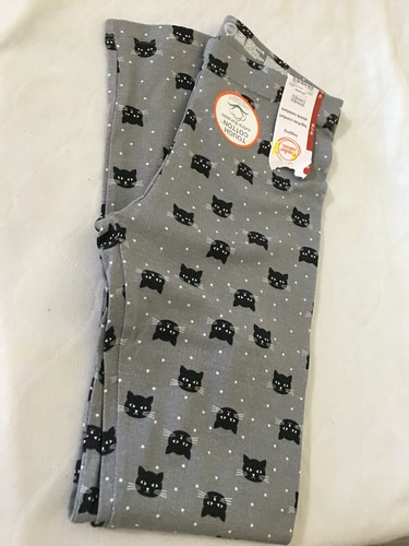 NWT Wonder Nation Tough Cotton Gray Cat Leggings Girls sizes M, L, XL - Picture 3 of 4