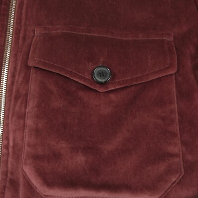 $1050 PS Paul Smith Front Zip Velvet Short Shirt Jacket Made