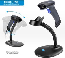 Open Box,NETUM Bluetooth 2D Barcode Scanner with Stand 2.4G Wireless  Bluetooth