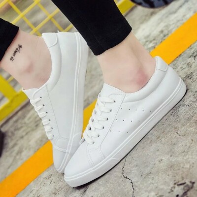  Womens carina slim Sneaker lace up canvas leather fashionic casual Size 6.5