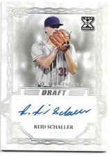 2020 Leaf Ultimate Draft Baseball REID SCHALLER Rookie Silver Autograph 7/15