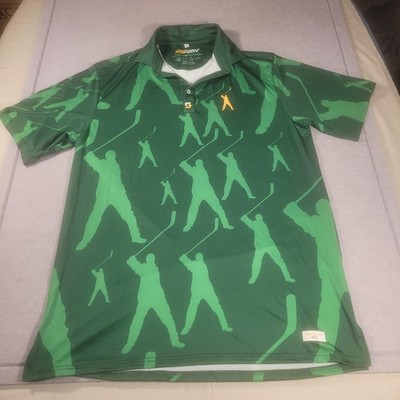 Subway Polo Shirt Mens 2XL Green Happy Gilmore Golf Hockey Stretch Netflix USA