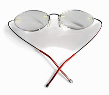 SILHOUETTE Eyeglasses FRAMES Titan Minimal Art RIMLESS Red/Black 7509 58 6087