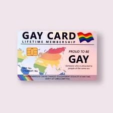 Gay Card LGBTQ Holographic Credit Card Sticker Debit Skin Decal Cover