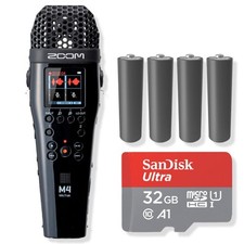 Zoom M4 MicTrak 4-channel 32-bit Recorder with Timecode Generator Bundle