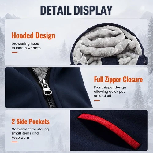 Chamarras Para Hombre Para El Frio Invierno Azul y Rojo Tamaño Mediano En Oferta image 2