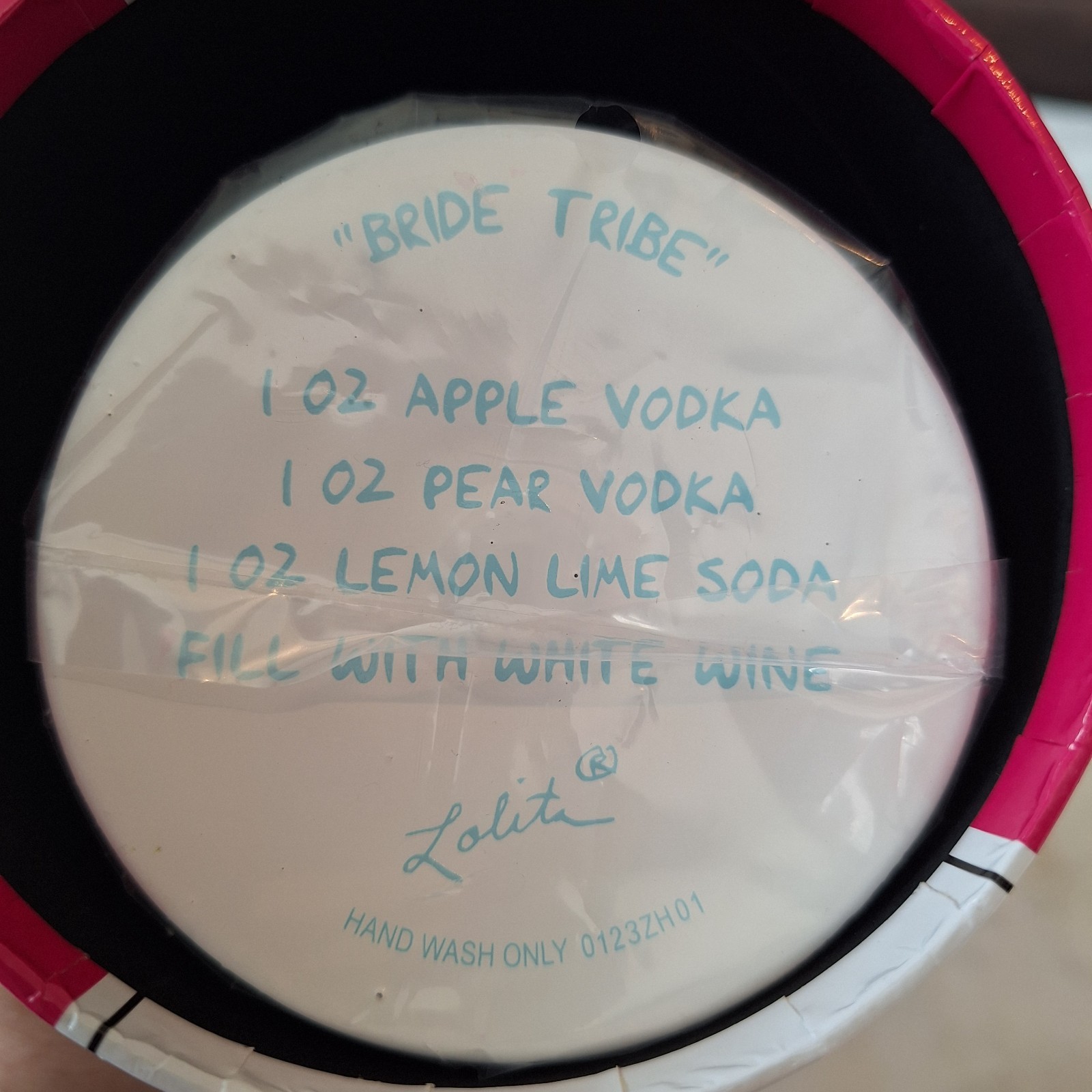 Lolita Love My Wine "Bride Tribe" 15 oz Hand Painted Wine Glass Bridal Gift