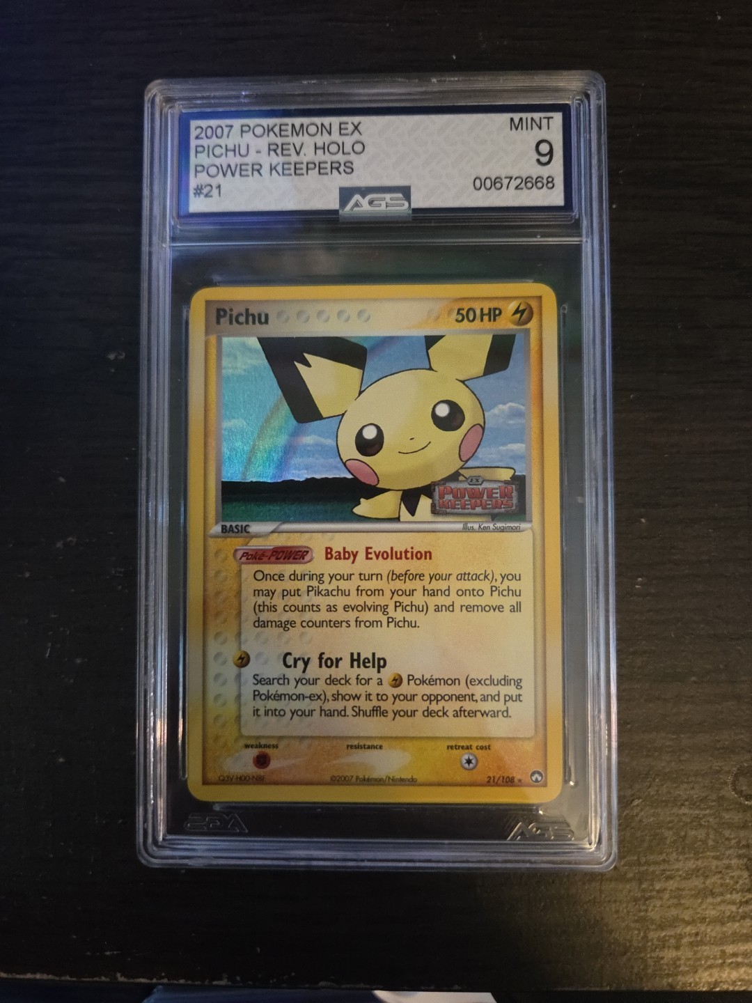Pichu 21/108 EX Power Keepers Reverse Holo Pokémon Card NM-