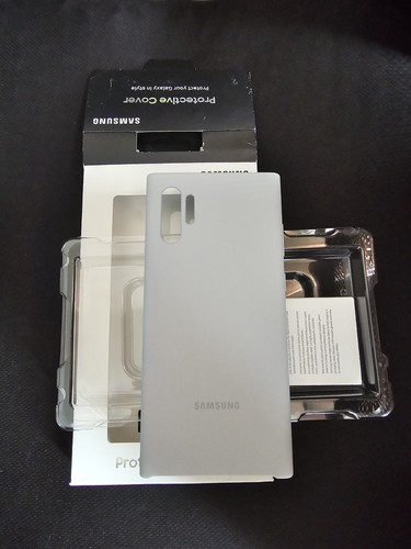 OEM Galaxy Note10+ Silicone Cover, Silver - Zdjęcie 3 z 4