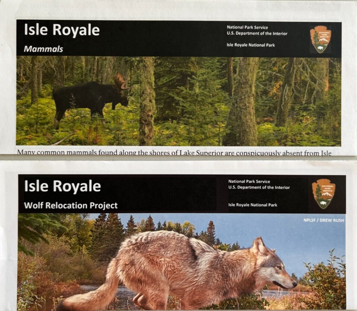 2 MAMMALS/WOLF RELOCATION ISLE ROYALE NP NATIONAL PARK SERVICE UNIGRID ...