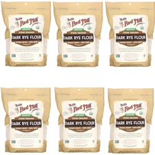 Bob's Red Mill Organic Stone Ground Dark Rye Flour 20 oz (567 g) (Pack of 6)