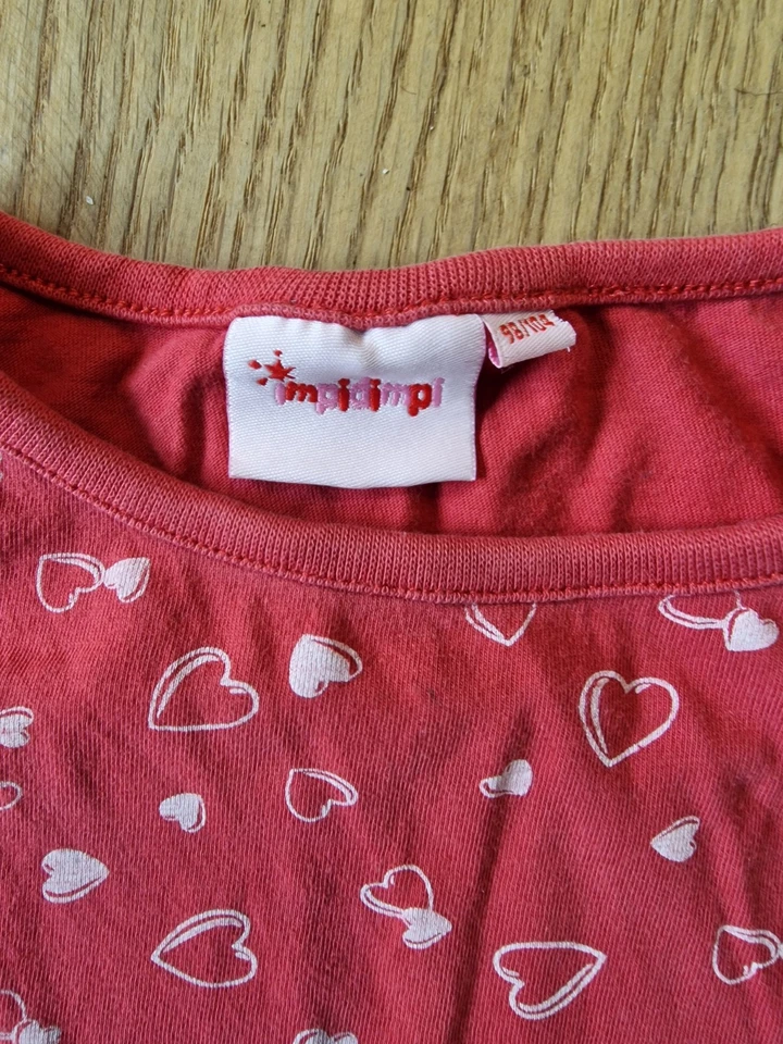 Impidimpi Kleid Rot 98/104 Herzen Mädchen Sommerkleid  - Bild 2 von 2