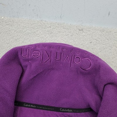 Calvin Klein Fleece Jacket Womens Medium Purple Quick-Dry 