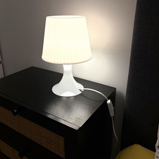 2 units of IKEA LAMPAN White Table Lamp 29cm Corded Switch with LED bulb