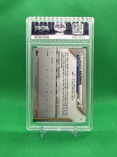 2020 Topps Chrome Sapphire F1 Lando Norris RC Refractor Portrait Rookie PSA 10 - 第 2/2 張圖片