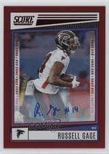 2022 Score Red Zone Signatures 14/20 Russell Gage #38 Auto ms9