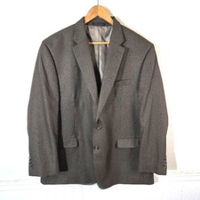 Chaps Blazer Mens 48R Brown Houndstooth Sport Coat Classic Jacket