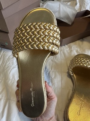 Gianvito Rossi Marbella Gold Slides 41