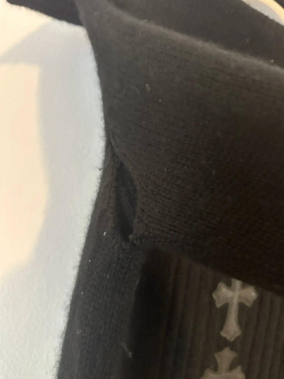 Chrome Hearts Vintage 90's Cashmere Cardigan with Flooded Cross Patched Spine thumbnail 11