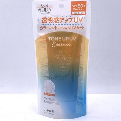 Rohto Skin Aqua Tone-Up UV SPF50+PA++++ Essence(Latte Beige)80g樂敦美肌保濕修色防曬霜
