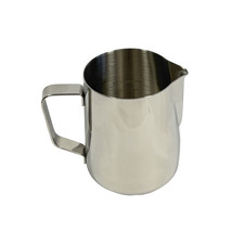 Professional Barista Milk Pitcher 600ml/20oz Foaming Jug Stainless Steel Silver