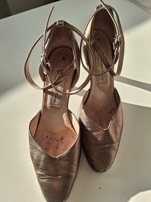 Tanzschuhe Damen, Werner Kern, goldfarben , Made in Italy, Größe 4 1/2