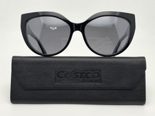 Kirkland Signature M49 Black Crystal Frame Polarized Grey Len Cat Eye Sunglasses