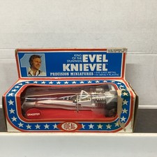 B ) 1976 IDEAL Toy Evil Knievel Precision Miniature Dragster Boxed Un-punched