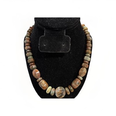 DTR Jay King necklace Mine Finds 18  W Silver 3  Extend Clasp. Blue Green Agate.