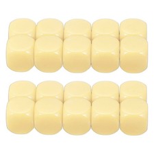 16 mm Dice Blank 100 Pcs Rounded Corner with Smoothed Surface Beige