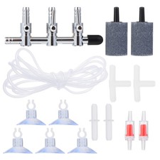 16 PCS/Set Fish Tank Decor Air Pipe Connectors Pump Non Return Valve