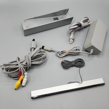 Nintendo Wii Cord Set Power Cord AV Cable Sensor Bar Stand Bundle Genuine OEM