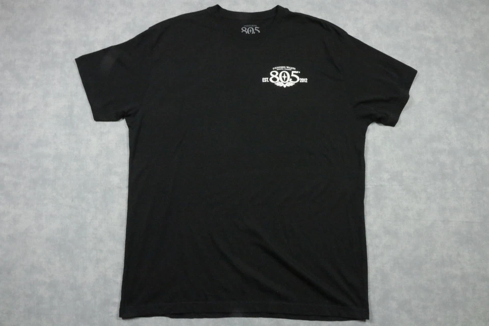 Camisa Firestone Walker 805 para Hombres XL Negra Cervecería Costa Central California 2012 Foto 2 de 4