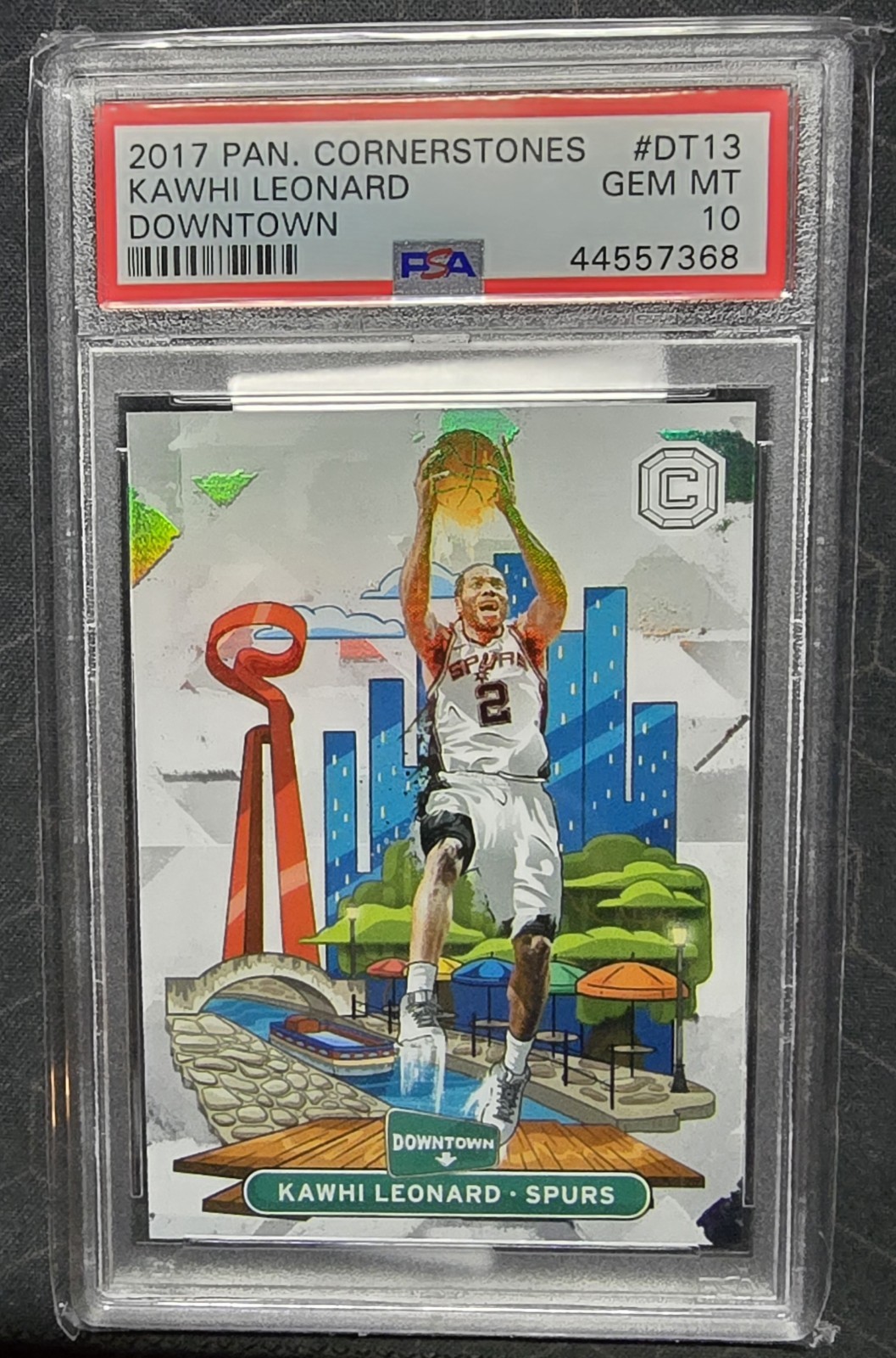 Kawhi Leonard 2017 Panini Cornerstones Downtown PSA 10