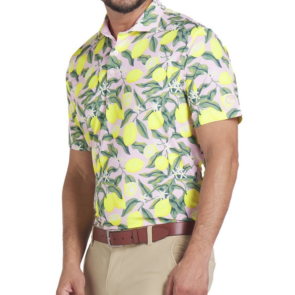 Puma x Arnold Palmer Golf Polo Shirt Size Large Mens Lemon Branch